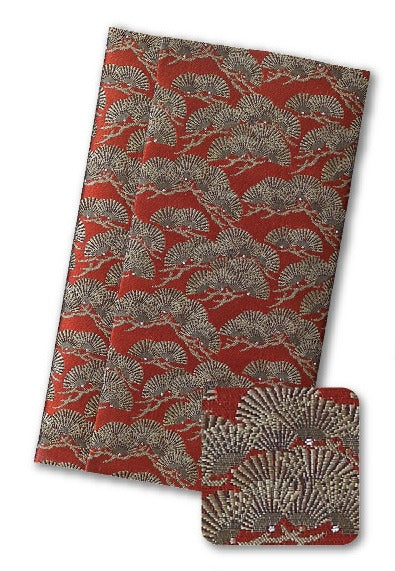 Nishijin-ori cloth, gold envelope, Japanese-made, paulownia wood box