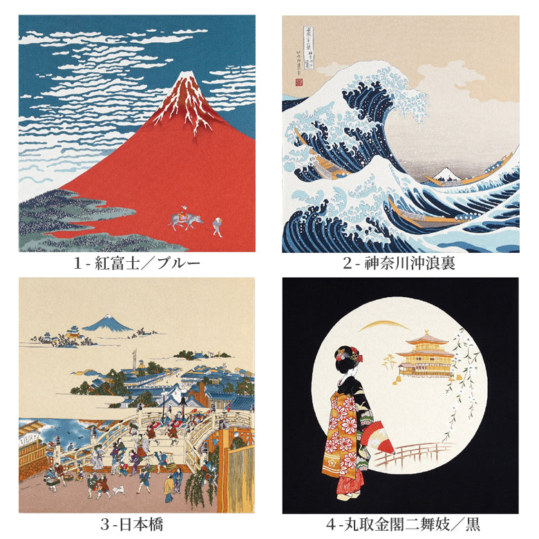 Furoshiki (Japanese wrapping cloth) with Ukiyo-e print