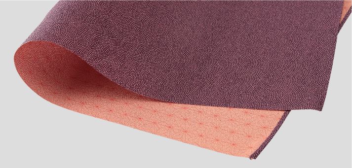 風呂敷 おしゃれ 日本製 京都 furoshiki ふろしき ポリエステル 一越織 両面染 二巾 ( 70cm × 70cm ) サメ 小紋 ( 表 ) 麻の葉 ( 裏 )
