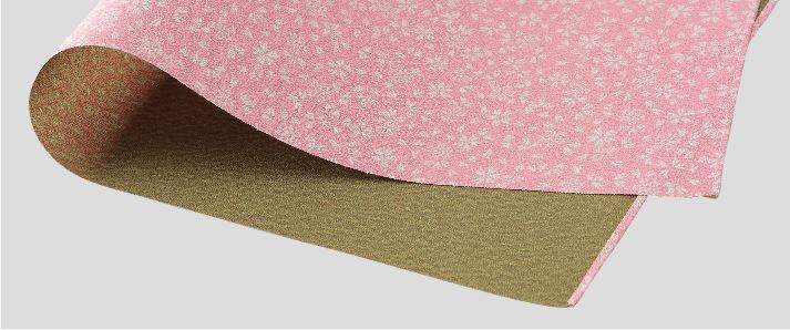 Stylish Furoshiki (Japanese-made furoshiki) from Kyoto. Polyester, Ichigoshi-ori weave, double-sided dyed, 48 x 50cm wide, featuring a small cherry blossom pattern on the front and crepe on the back.