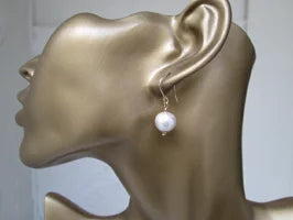 Cotton pearl earrings, featured item, 14kgf, perfect for kimono, yukata, and summer festivals.