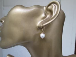 Cotton pearl earrings, featured item, 14kgf, perfect for kimono, yukata, and summer festivals.