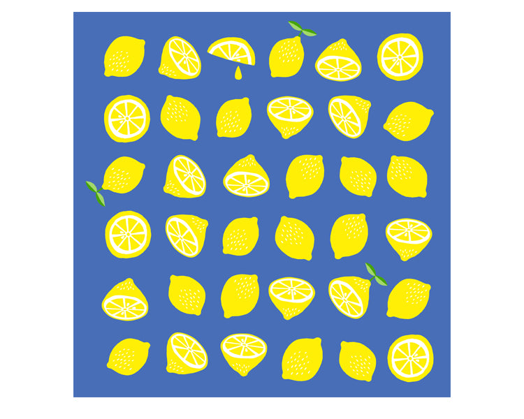Lemon 24cm wide cotton furoshiki (wrapping cloth), 100% cotton, 92cm x 94cm
