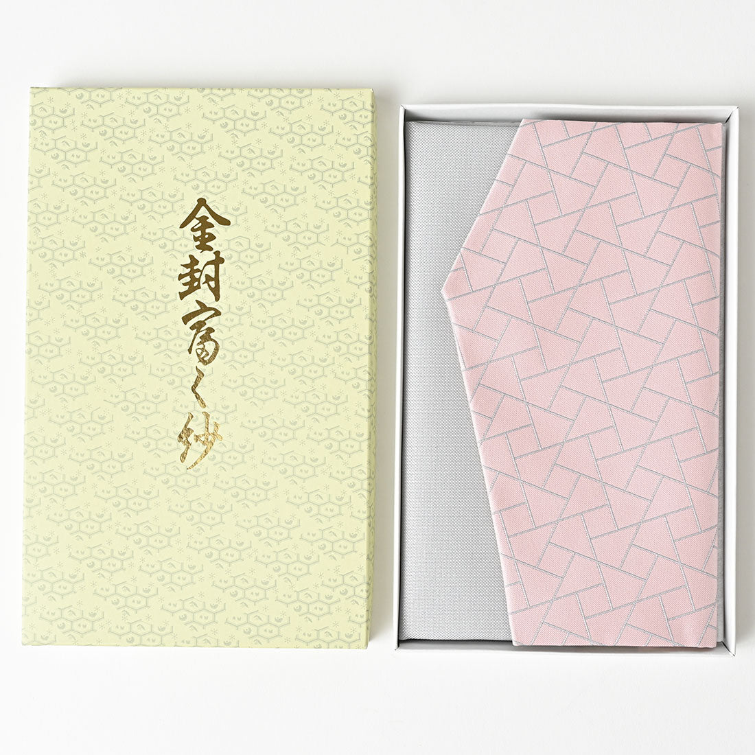 Nishijin-ori cloth, gold envelope, Japanese-made, paulownia wood box