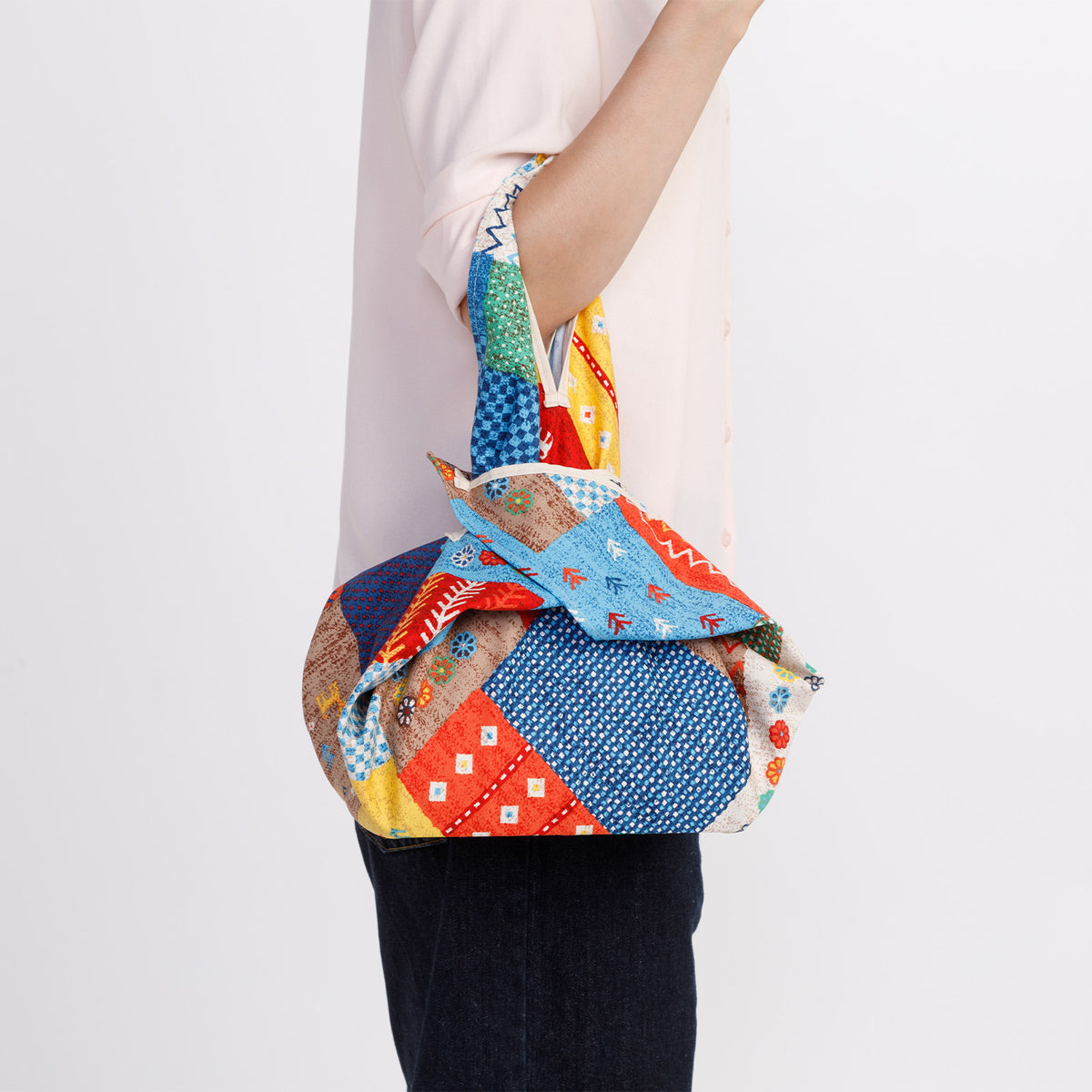 風呂敷バッグ 日本製 京都 furoshiki 結ばない風呂敷 70cm × 70cm　【チャビ／ミトライエロー】