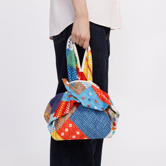 風呂敷バッグ 日本製 京都 furoshiki 結ばない風呂敷 70cm × 70cm　【チャビ／ミトライエロー】