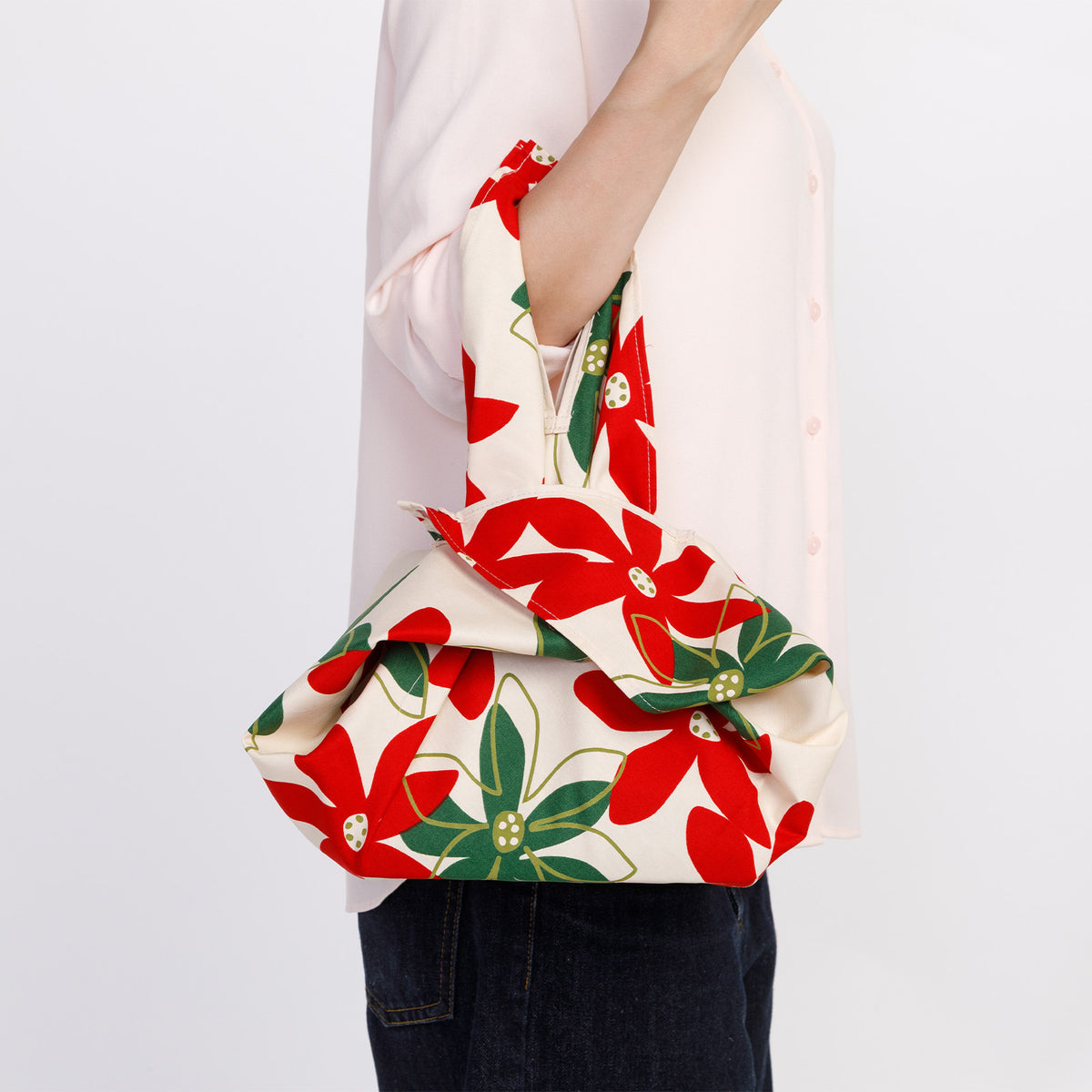 風呂敷バッグ 日本製 京都 furoshiki 結ばない風呂敷 70cm × 70cm　【マリー／カーマイン】