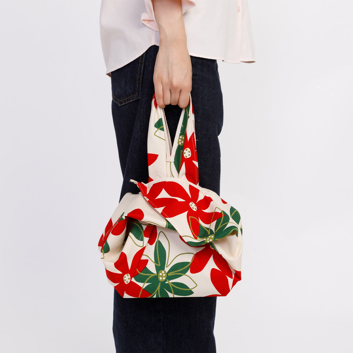 風呂敷バッグ 日本製 京都 furoshiki 結ばない風呂敷 70cm × 70cm　【マリー／カーマイン】