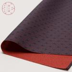 Stylish Furoshiki (Japanese-made furoshiki) from Kyoto. Polyester furoshiki, woven with a single weave, double-sided dyeing, 48 x 50cm wide. Features a hemp leaf pattern on the front and a plain pattern on the back.