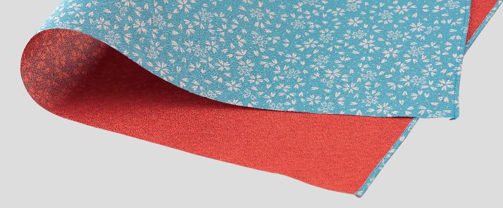 風呂敷 おしゃれ 日本製 京都 furoshiki ふろしき ポリエステル 一越織 両面染 二巾 ( 70cm × 70cm ) 小桜 ( 表 ) ちりめん ( 裏 )