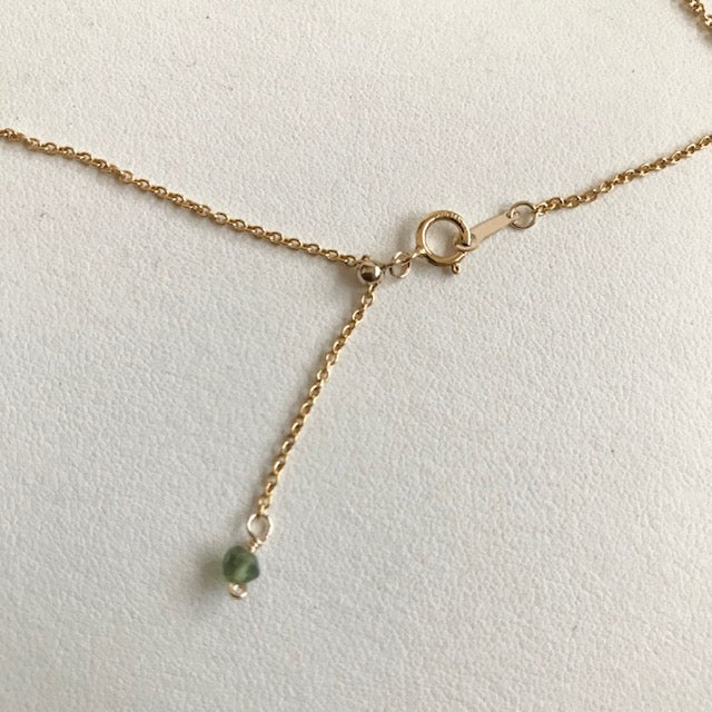 Women's Necklace Chain 14kgf Top Quality Cut Large Stone 